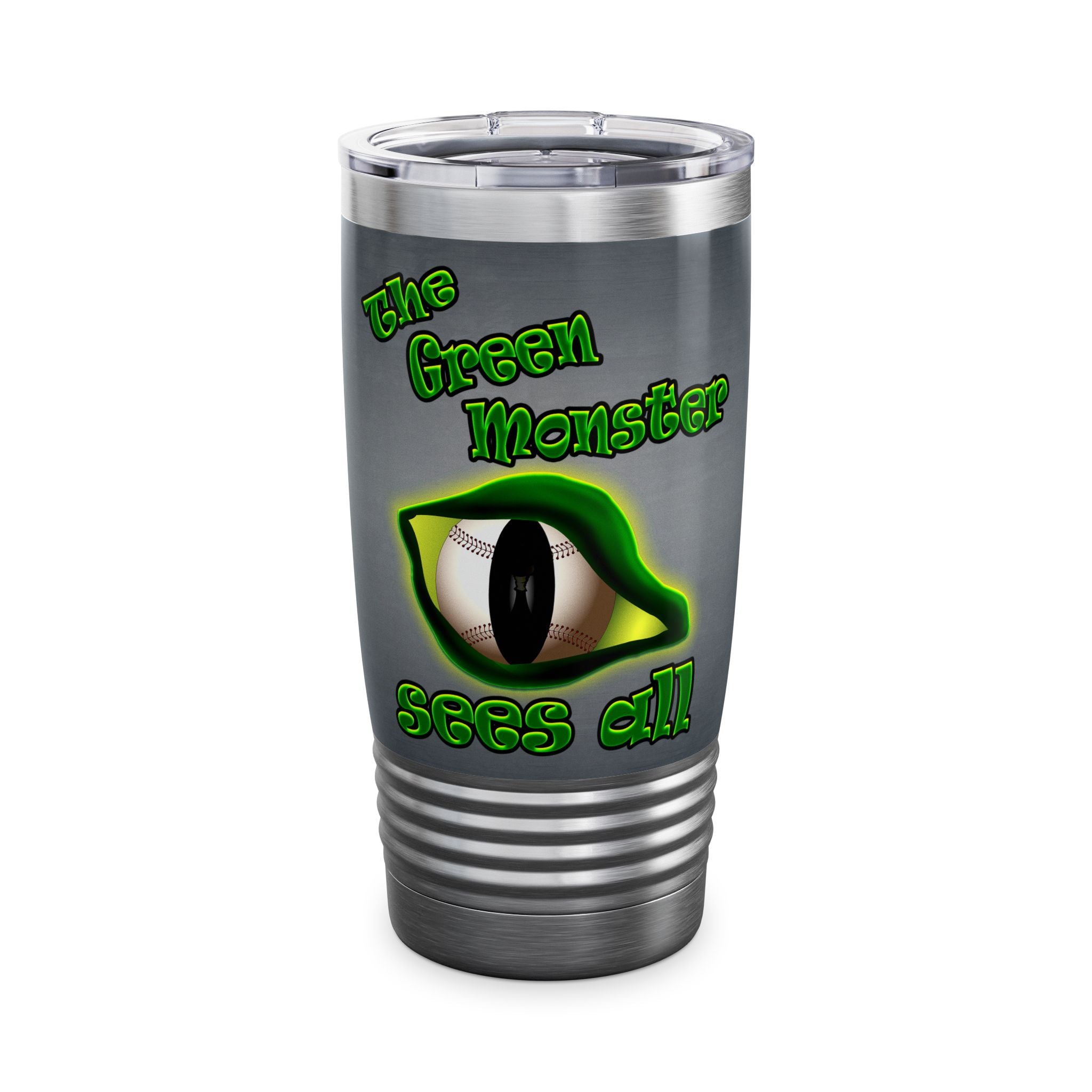 green monster - Ringneck Tumbler, 20oz (grey-light grey)