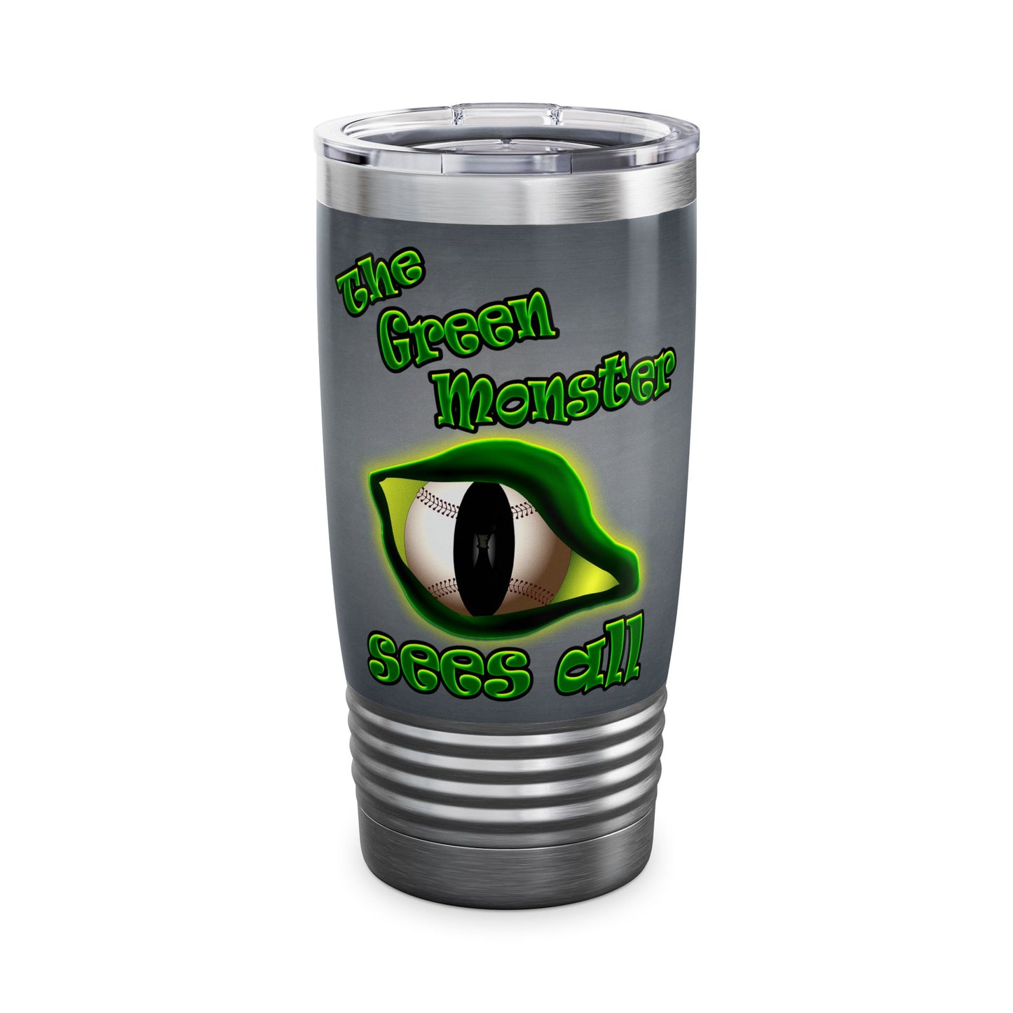 green monster - Ringneck Tumbler, 20oz (grey-light grey)