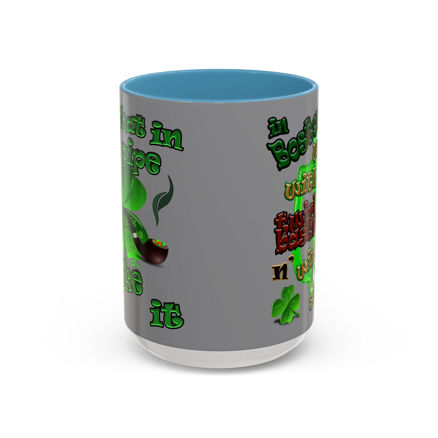 celtics logo - Accent Mug (grey)