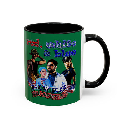 rw&b lives matter - Accent Mug (dark green)