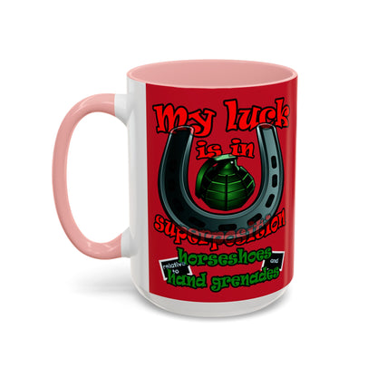 my luck - Accent Mug (dark red)