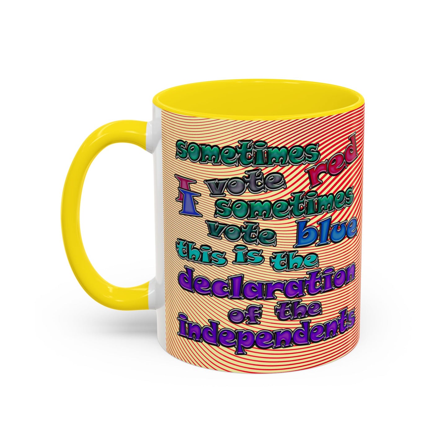 declaration of the independents - Accent Mug (yellow-orange wave)