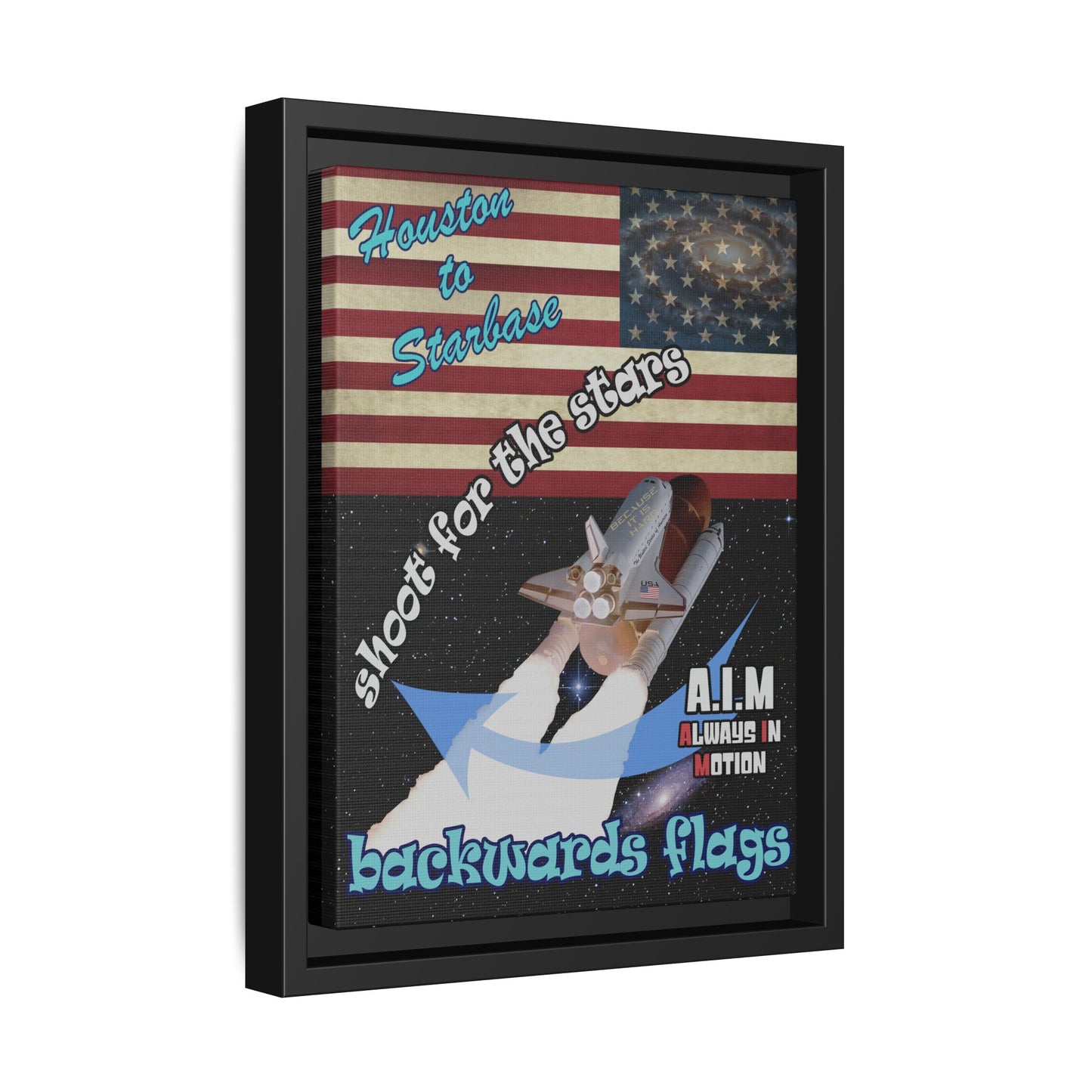 shoot for the stars - framed canvas art