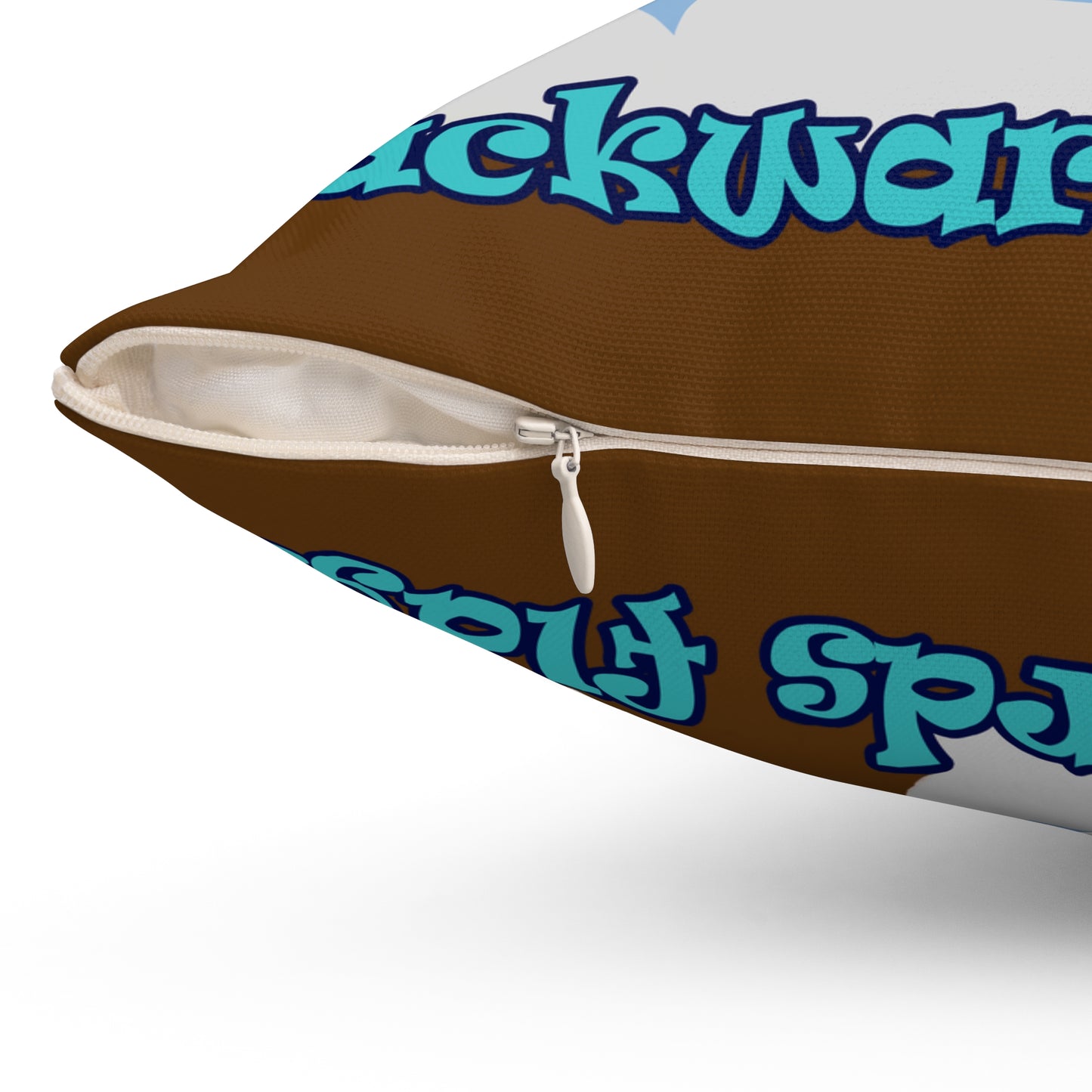 shoot for the stars - Spun Polyester Square Pillow - (brown)