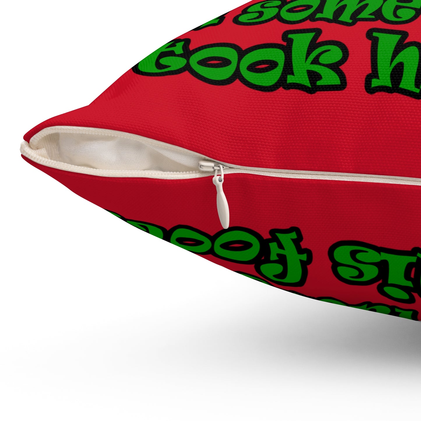 turtle race - Spun Polyester Square Pillow - (dark red)