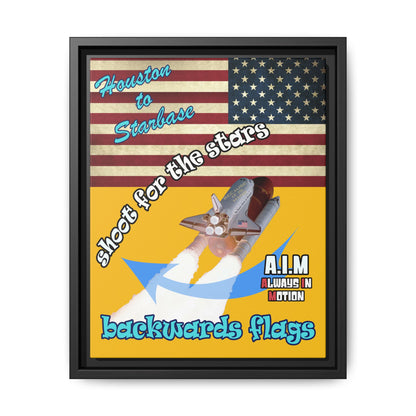 shoot for the stars - framed canvas art (yellow)