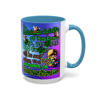 christmas spirits of boston - Accent Mug (purple wave)