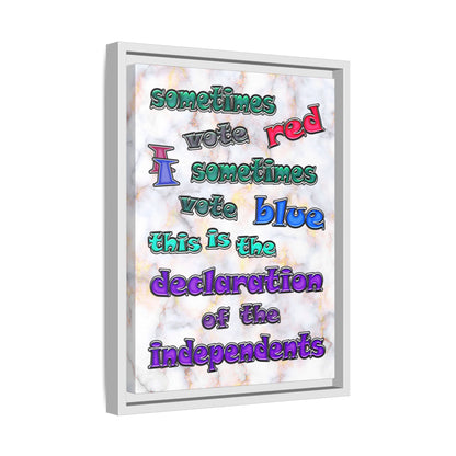declaration of the independents - framed canvas art (white marble)
