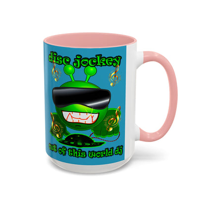 disc jockey - Accent Mug (turquoise)