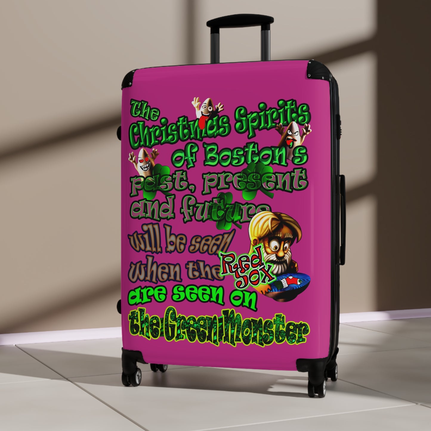 christmas spirits of boston - Suitcase (pink)