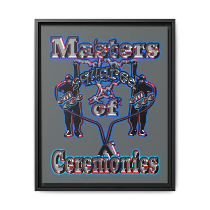 em cee squared - framed canvas art (dark grey)