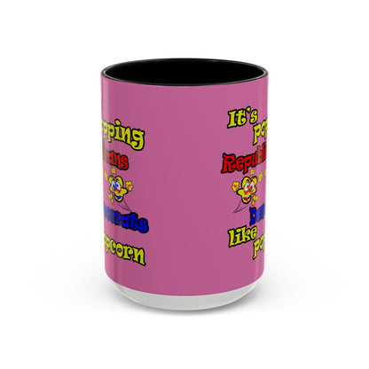 popping like popcorn - Accent Mug (light pink)