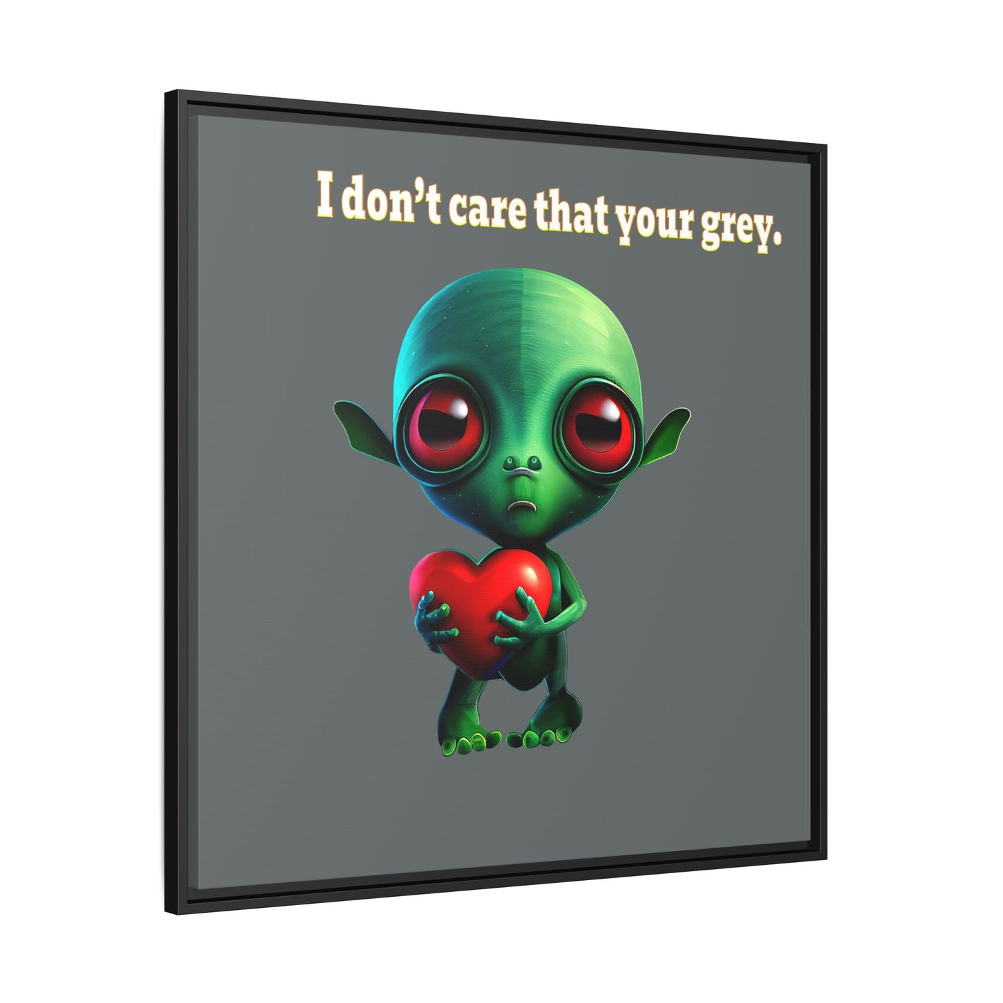 I don't care that your grey - framed canvas art (dark grey)