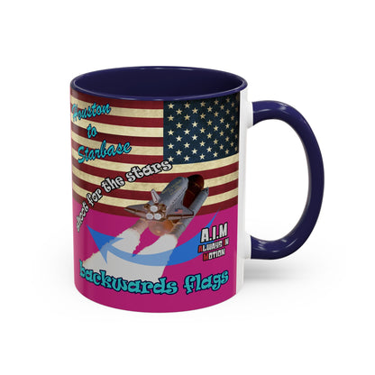 shoot for the stars - Accent Mug (pink)