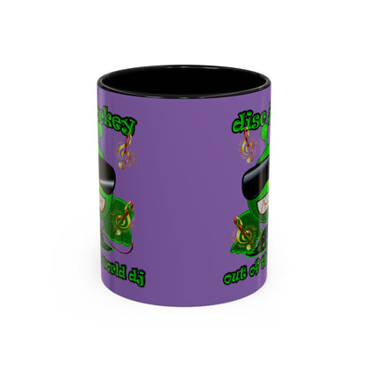disc jockey - Accent Mug (light purple)