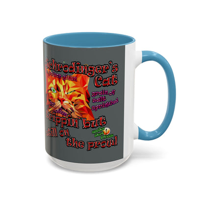 schrodinger's cat - Accent Mug (dark grey)