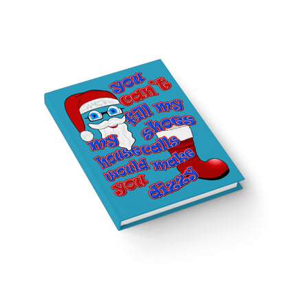 santa's shoes - journal-blank (turquoise)