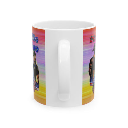 rw&b lives matter - White Mug (color blur)