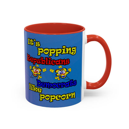 popping like popcorn - Accent Mug (light blue-purple wave)