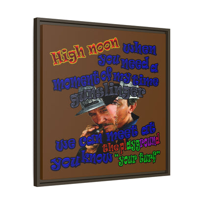 high noon - framed canvas art (brown)