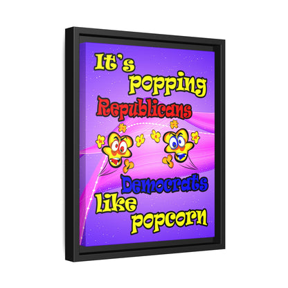 popping like popcorn - framed canvas art (purple-pink wave)