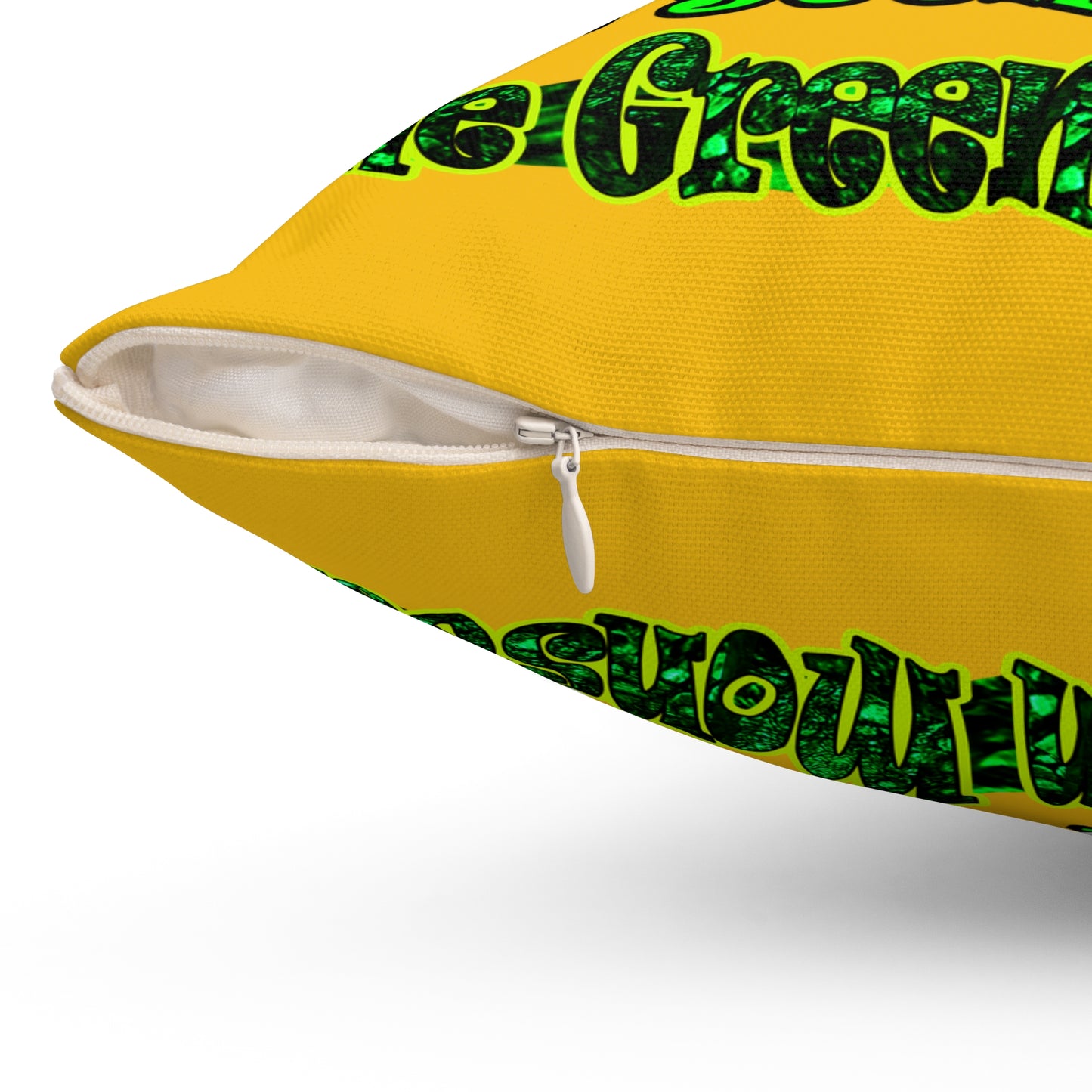 christmas spirits of boston - Spun Polyester Square Pillow - (yellow)