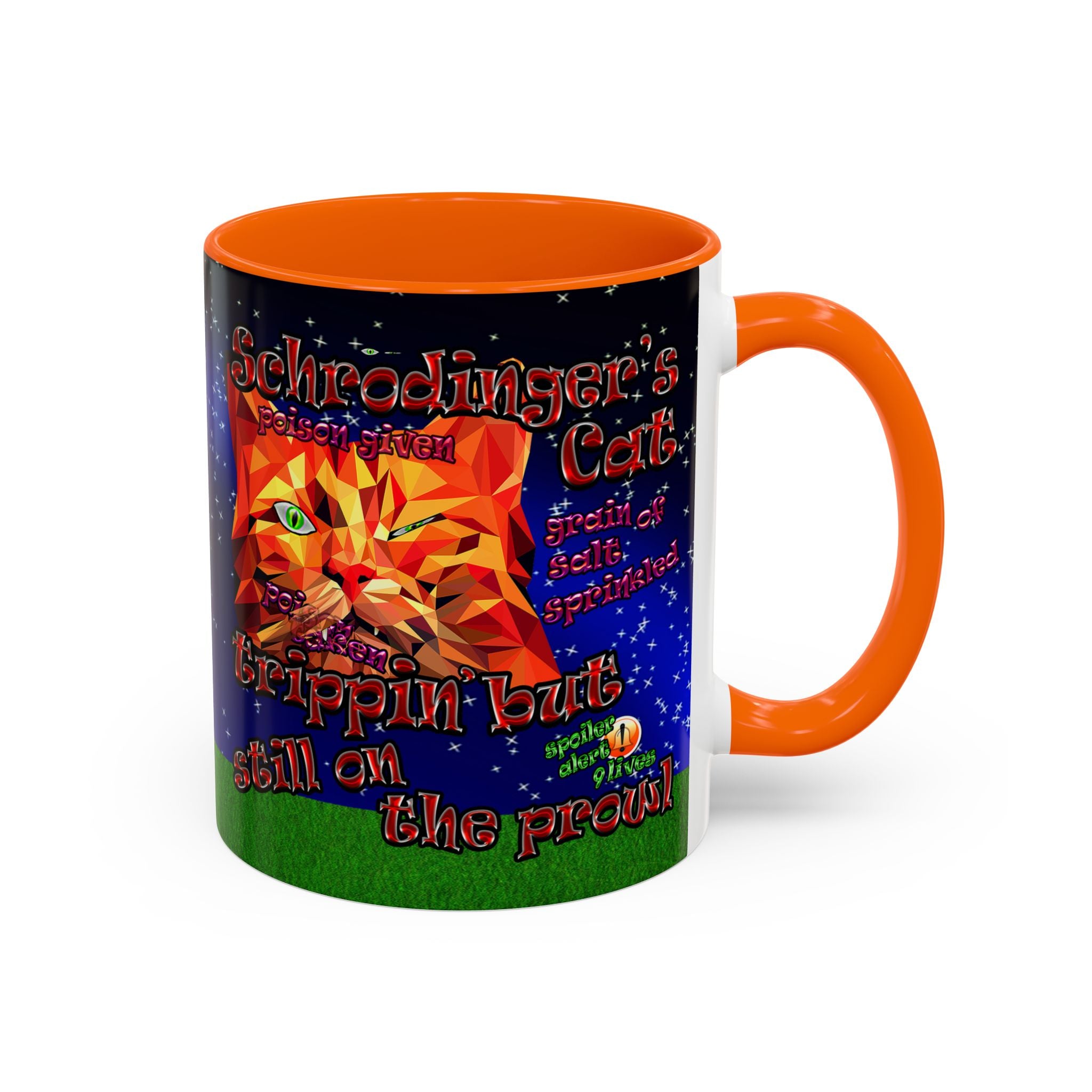 schrodinger's cat - Accent Mug ('snoops' background)