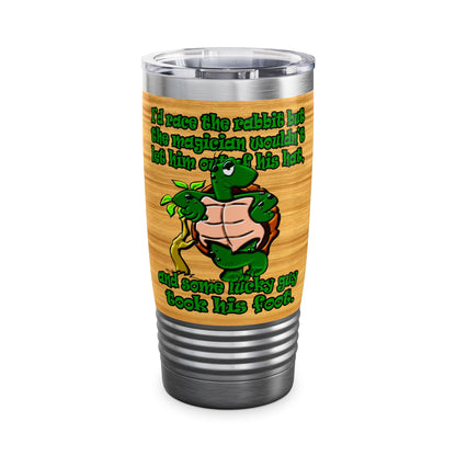 turtle race - Ringneck Tumbler, 20oz (butterscotch wood finish)