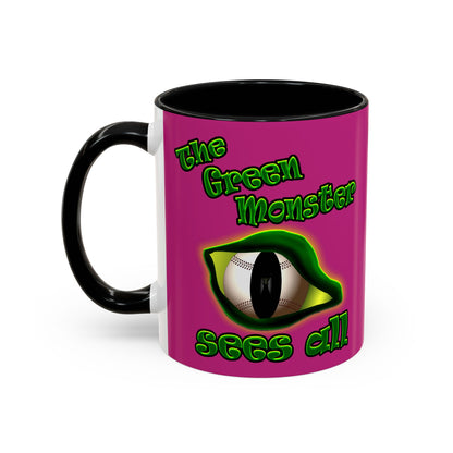 green monster - Accent Mug (pink)