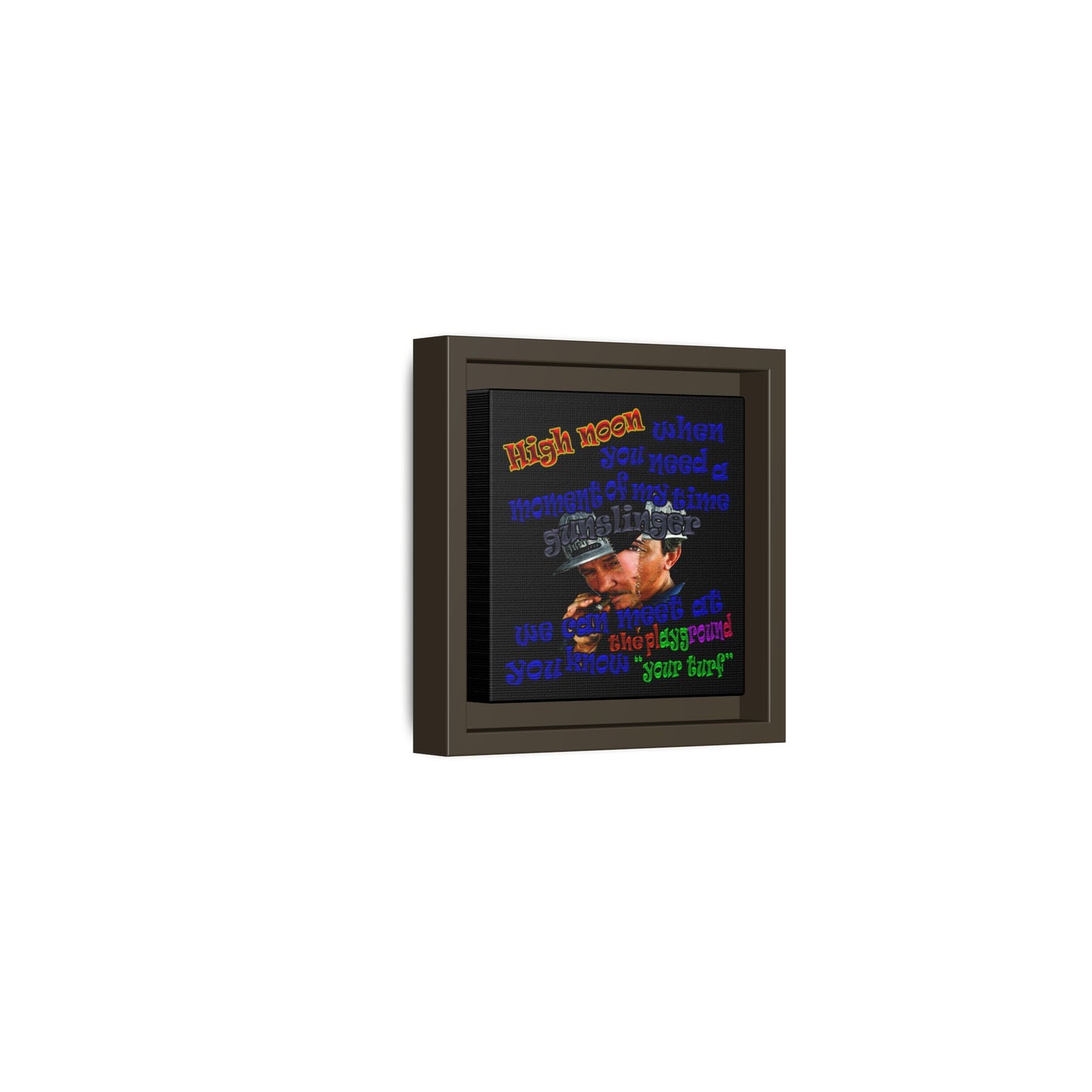 high noon - framed canvas art (black)