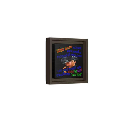 high noon - framed canvas art (black)