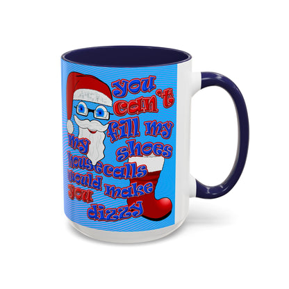 santa's shoes - Accent Mug (light blue-purple wave)