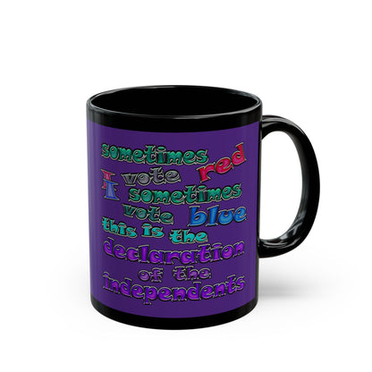 declaration of the independents - Black Mug (purple)
