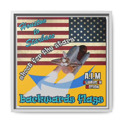 shoot for the stars - framed canvas art (yellow)