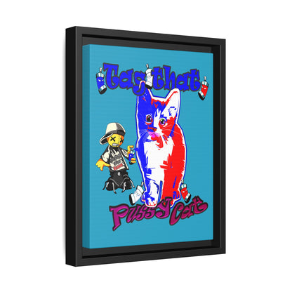 tag that - framed canvas art (turquoise)