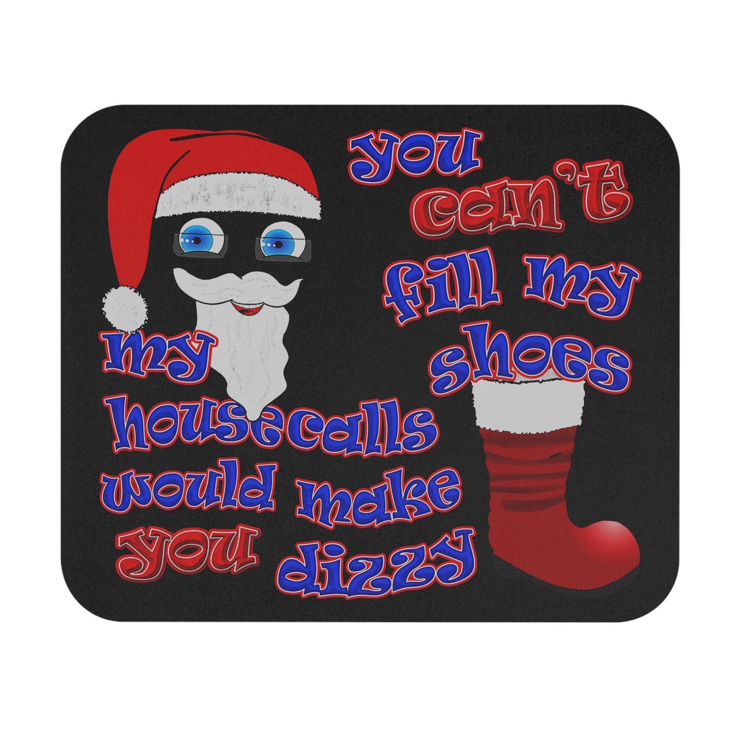 santa's shoes - Mouse Pad (Rectangle) (black)