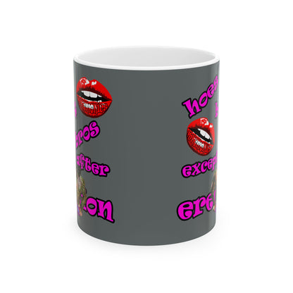 hoes b4 bros - White Mug (dark grey)