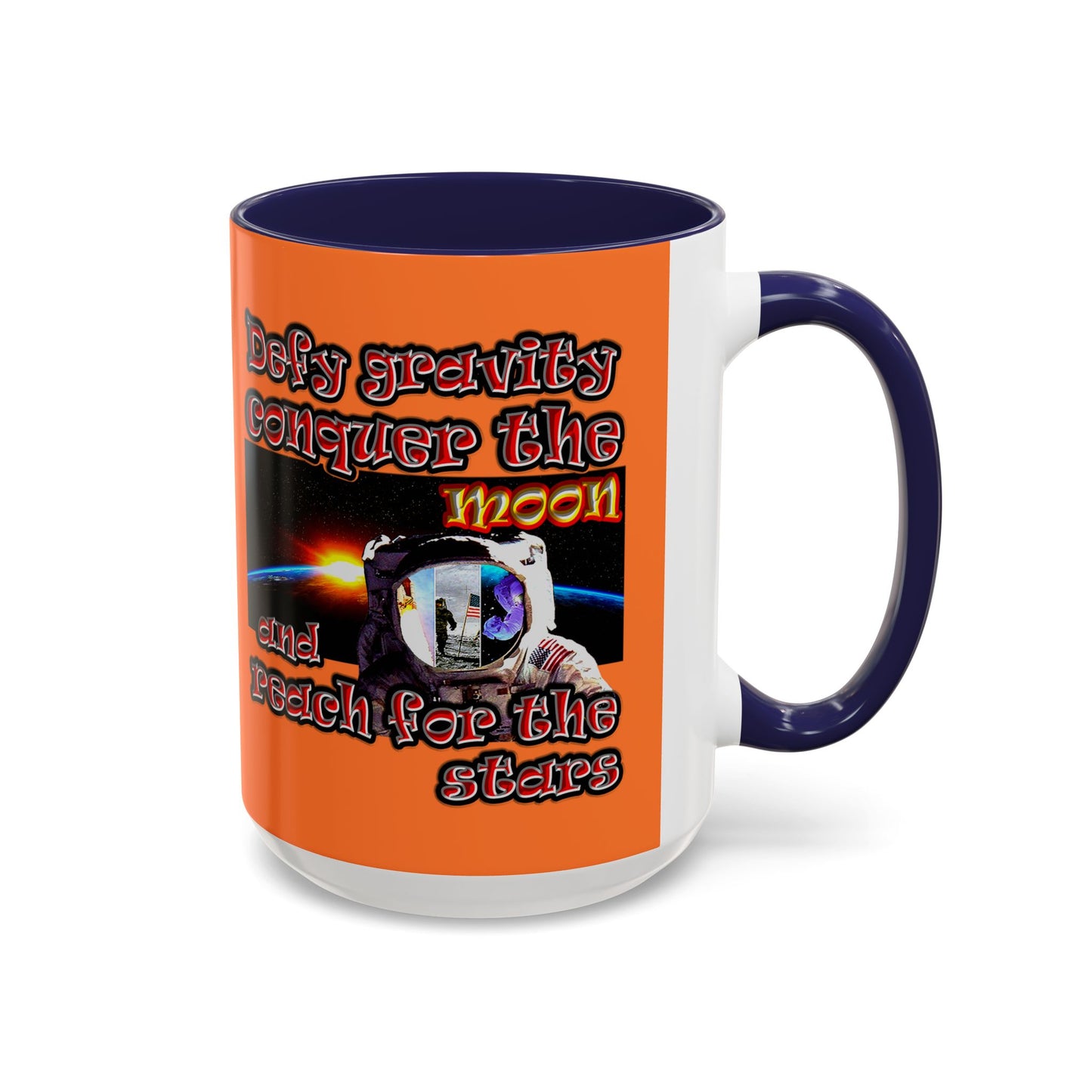 defy conquer reach - Accent Mug (crusta)