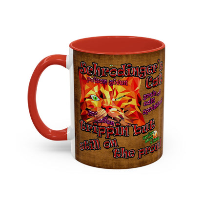 schrodinger's cat - Accent Mug (brown papyrus)