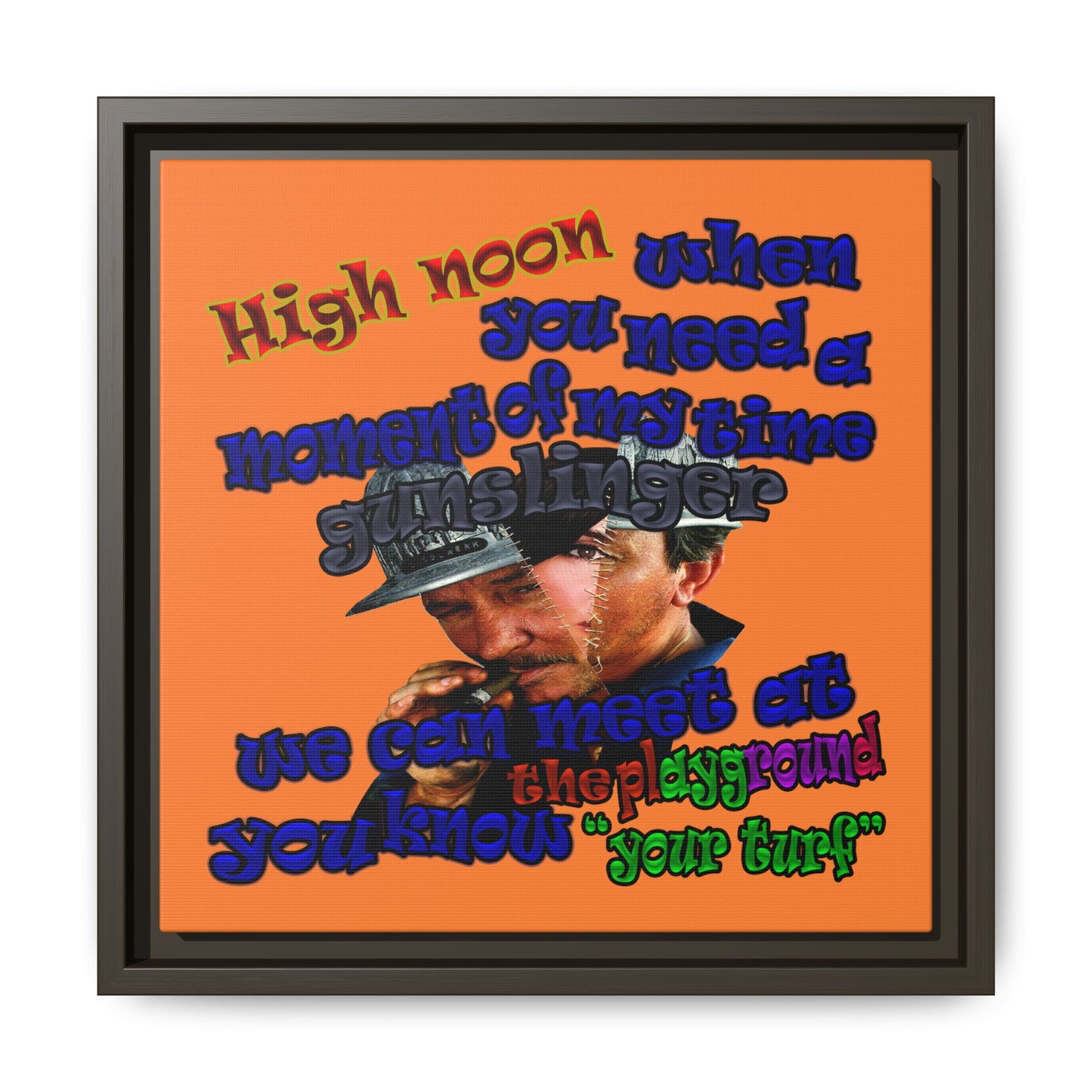 high noon - framed canvas art (crusta)