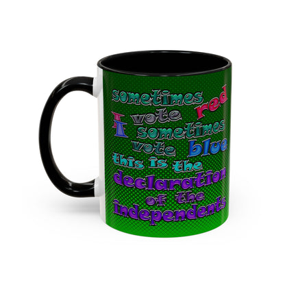 declaration of the independents - Accent Mug (logo green)