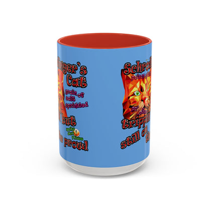schrodinger's cat - Accent Mug (light blue)