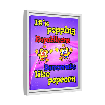 popping like popcorn - framed canvas art (purple-pink wave)