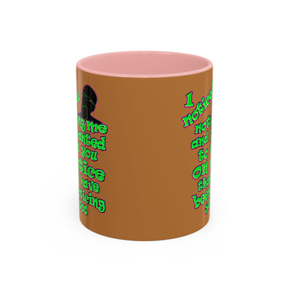 noticed you noticing - Accent Mug (light brown)