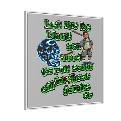 og - framed canvas art (light grey)