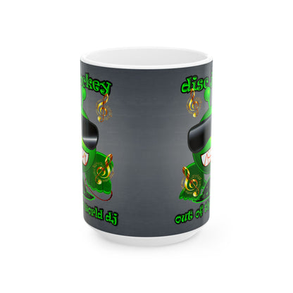 disc jockey - White Mug (grey-light grey)