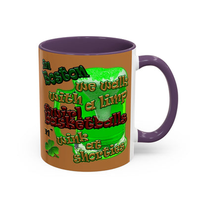 celtics logo - Accent Mug (light brown)