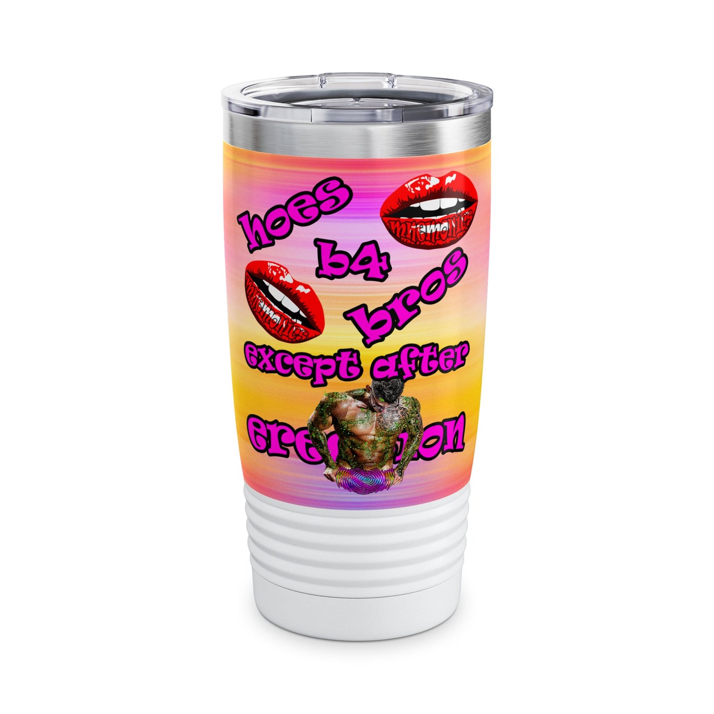 hoes b4 bros - Ringneck Tumbler, 20oz (color blur)