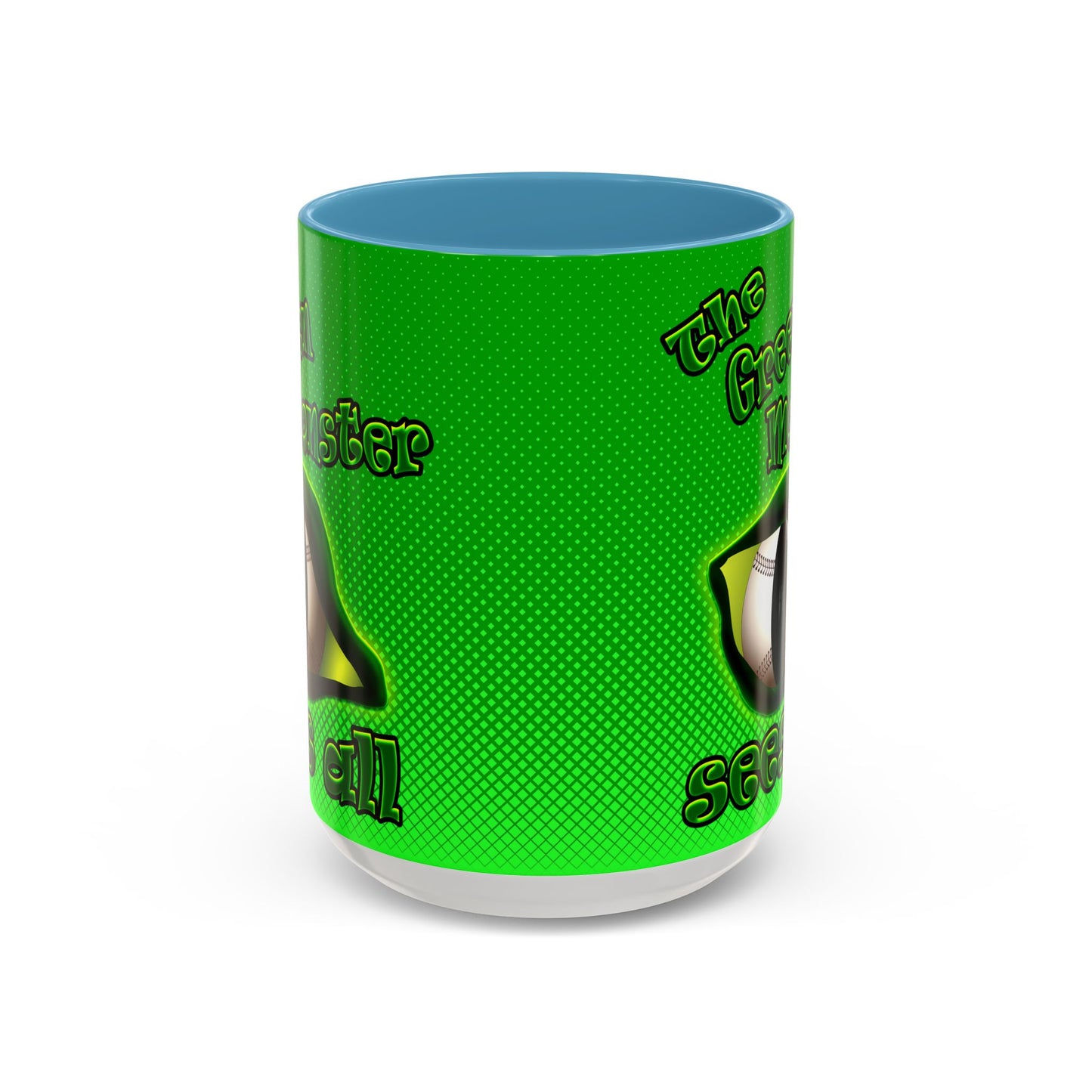 green monster - Accent Mug (logo green)
