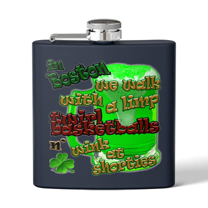 celtics logo - Stainless Steel Flask